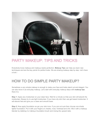 PARTY MAKEUP_ TIPS AND TRICKS