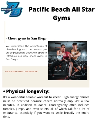 Cheer gyms in San Diego