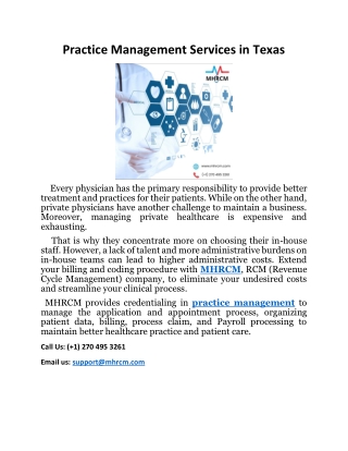 Practice Management Services in Texas