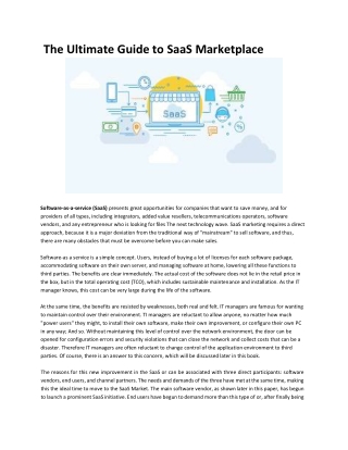SaaS Marketplace