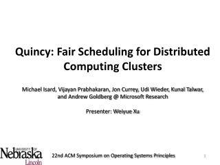 Quincy: Fair Scheduling for Distributed Computing Clusters