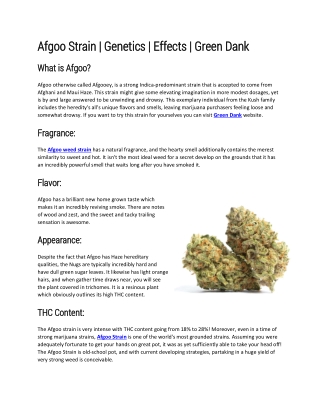 Afgoo Strain