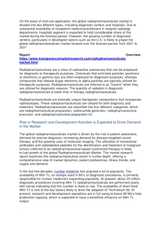 Radiopharmaceuticals Market