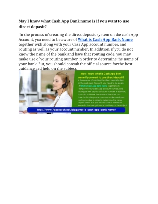 What is Cash App Bank Name