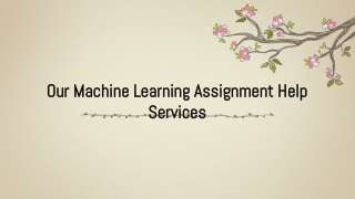 Machine Learning Assignment Help