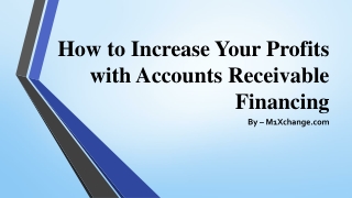 Accounts receivable financing