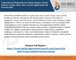 Global Hi-tech Medical Devices Market