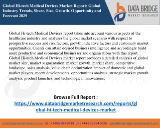 Global Hi-tech Medical Devices Market Size