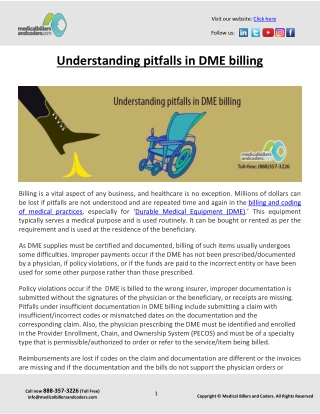 Understanding pitfalls in DME billing