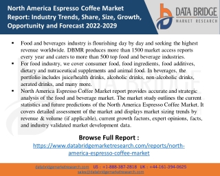 North America Espresso Coffee Market PDF