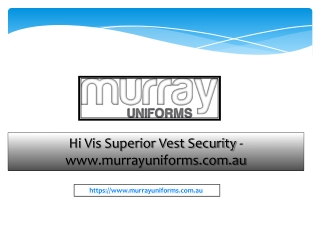 Hi Vis Superior Vest Security - www.murrayuniforms.com.au