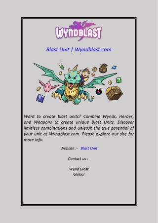 Blast Unit Wyndblast.com