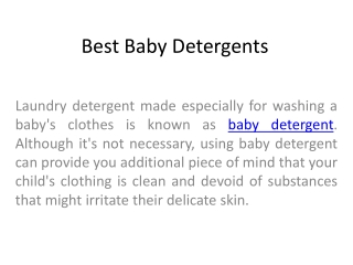 Best Baby Detergents
