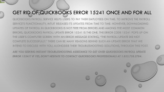 Try these effective guide to resolve QuickBooks error 15241