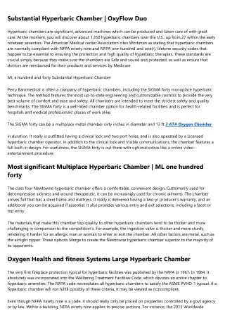 10 Tell-Tale Signs You Need to Get a New largest hyperbaric chamber in the world