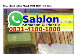 Gelas Plastik Sablon Murah