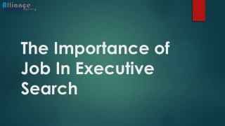 services for executive search in India