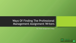 Ways Of Finding The Professional Management Assignment Writers
