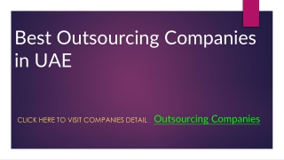 Best Outsourcing Companies in UAE