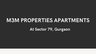 M3M Sector 79 In Gurugram - Download Brochure