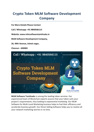 Crypto Token MLM Software Development Company