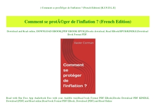 ^READ) Comment se protÃƒÂ©ger de l'inflation  (French Edition) [K.I.N.D.L.E]