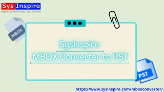 SysInspire MBOX Converter to PST