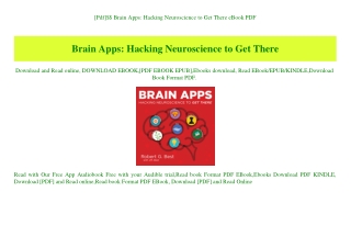 [Pdf]$$ Brain Apps Hacking Neuroscience to Get There eBook PDF