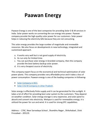 Paawan Energy