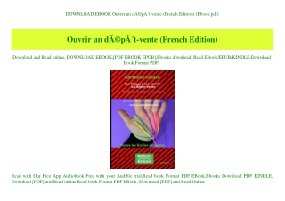 DOWNLOAD EBOOK Ouvrir un dÃƒÂ©pÃƒÂ´t-vente (French Edition) (Ebook pdf)