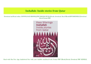 (READ)^ Inshallah Inside stories from Qatar READ PDF EBOOK