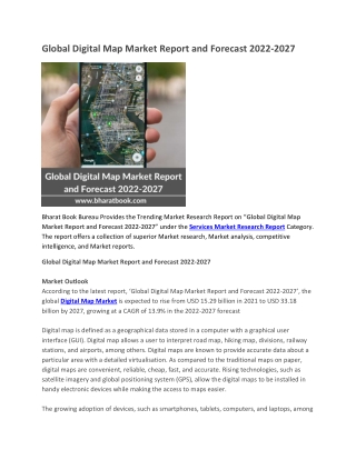 Global Digital Map Market Report and Forecast 2022-2027