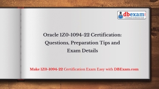 Oracle 1Z0-1094-22 Certification: Questions, Preparation Tips and Exam Details