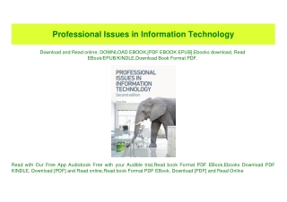 (READ-PDF!) Professional Issues in Information Technology [W.O.R.D]