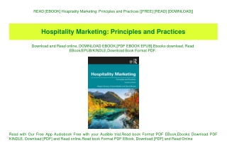 READ [EBOOK] Hospitality Marketing Principles and Practices [[FREE] [READ] [DOWNLOAD]]