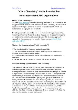 Click Chemistry Holds Promise For Non-internalized ADC Applications