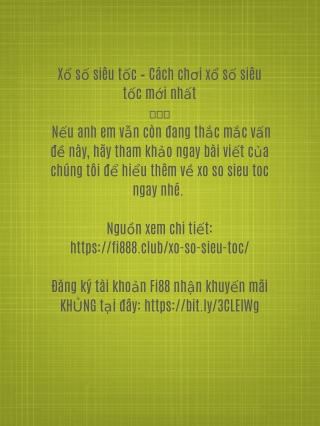 Xổ số siêu tốc