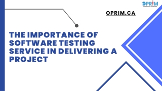 The Importance of Software Testing Service in delivering a project