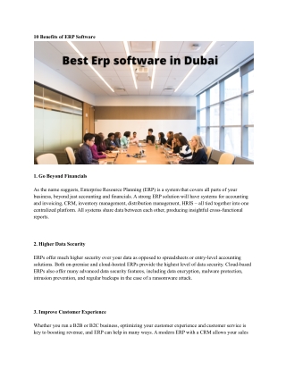 Best Erp  software in Dubai