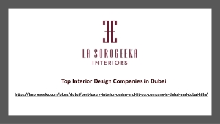 Top Interior Design Companies in Dubai