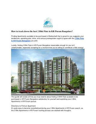 How to track down the best 2 Bhk Flats in KR Puram Bangalore_ (1)