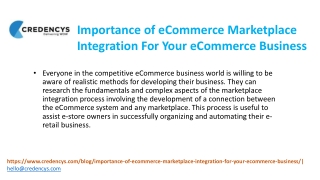 ecommerce marketplace integration
