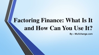 Factoring Finance