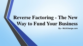 Reverse Factoring