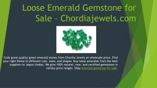 Emerald Gemstone for Sale
