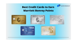 Best Credit Cards to Earn  Marriott Bonvoy Points