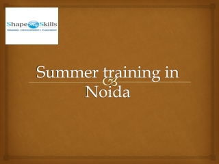 Summer training in Noida ppt 1