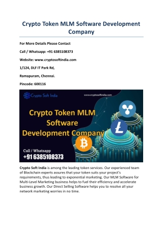 Crypto Token MLM Software Development Company