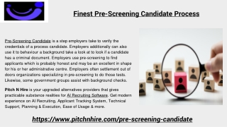 Finest Pre-Screening Candidate Process