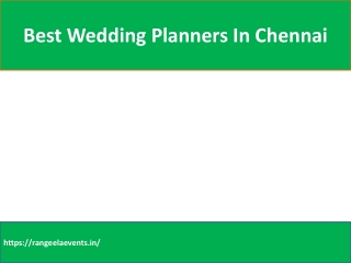 Best Wedding Planners In Chennai